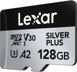 Image du produit Lexar Professional Silver Plus 2-Pack (128 Go, microSDXC, U3, UHS-I)