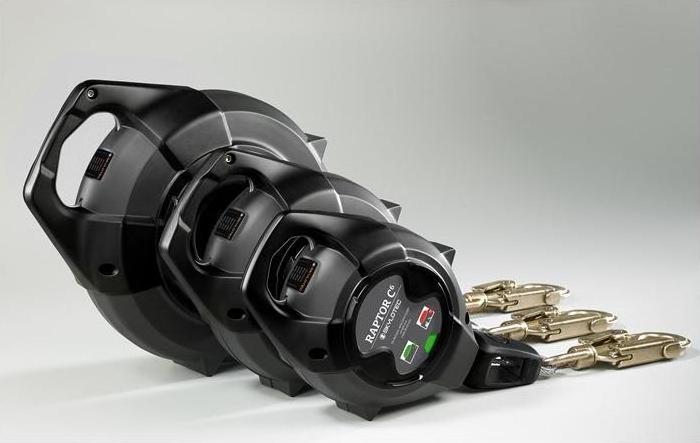 Actual product image Skylotec RAPTOR W EN 360 retractable type fall arrester Weight approx. 3.2 kg Rope length 6 m for vertical (Height safety device, 140 kg)