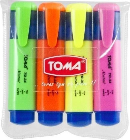 Produktbild TOM Mistral Mix Textmarker 4 Farben TOMA (4x)