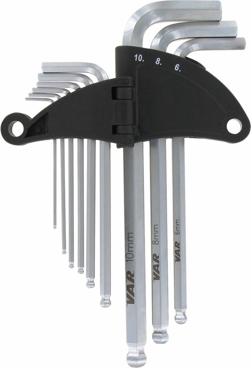 Actual product image VAR Professional Allen key set CL-17800 1.5/2/2.5/3/4/5/6/8 and 10mm