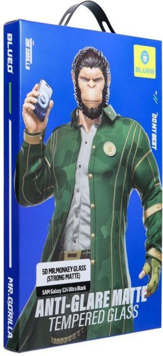 Produktbild 4Kom Protective glass Blueo 5D Mr. Monkey Glass - Samsung Galaxy S24 Ultra black (AG Matte Glass) (1 Stk., Samsung Galaxy S24 Ultra)
