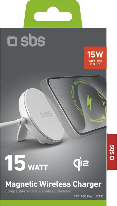 Actual product image SBS Qi2 15W MagSafe compatible wireless charging base, that also acts as a stand (15 W)