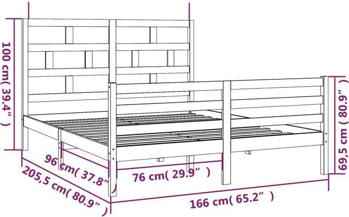 Produktbild vidaXL Bettrahmen (160 x 200 cm)