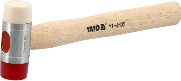 Actual product image Yato Pu & Nylon Heads Mallet W.Wood.Handle 35 (340 g)