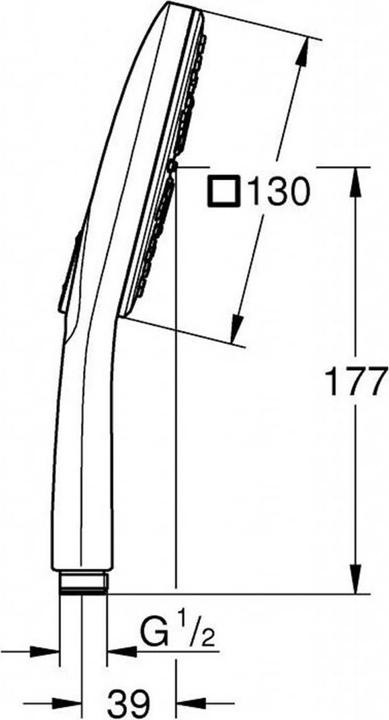 Produktbild Grohe Rainshower SmartActive 130 Cube Handbrause (3 Strahlarten, 9.50 l/min)