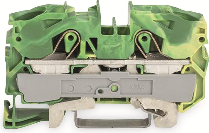 Productafbeelding Wago DIN-railklem 2 x 16 mm2 groen/geel