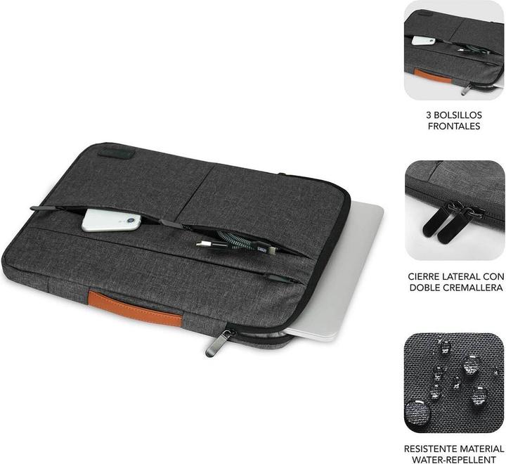 Produktbild Subblim FUNDA PORTATIL AIR PADDING 360 SLEEVE 15,6" LIGHT GREY (15.60", Universal)