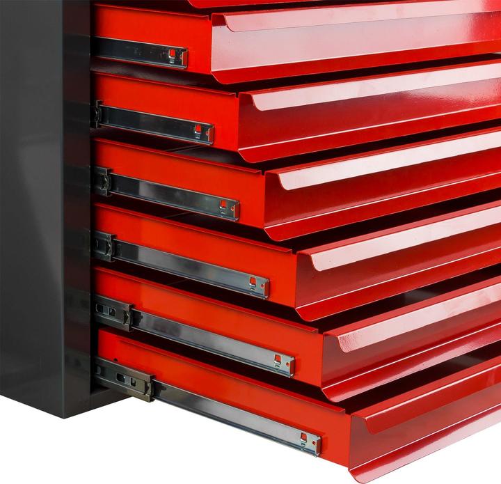 Produktbild Dema Schubladenschrank "Fernando Maxi" 10 Schubladen Anthrazit/Rot (57 cm, 90 cm)