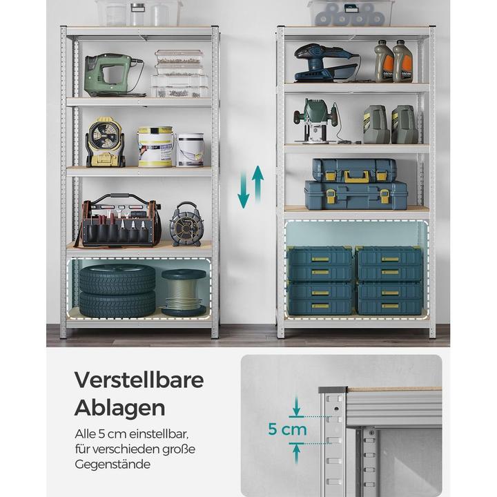 Produktbild Songmics Schwerlastregal GLR050E01 silber 100,0 x 50,0 x 200,0 cm