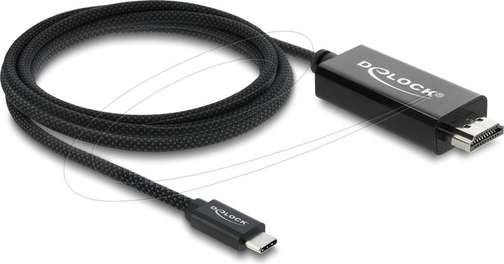 Produktbild Delock Koaxiales USB Type-C zu HDMI Kabel DP Alt Mode 4K 60 Hz mit Geflechtmantel 2m (2 m)