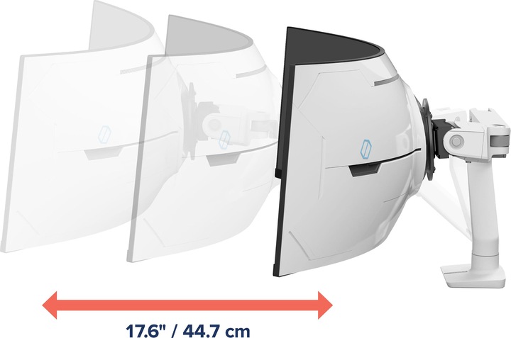 Actual product image Ergotron HX Arm With Very Heavy Duty Pivot Desk Mount White (Dining table, 57")