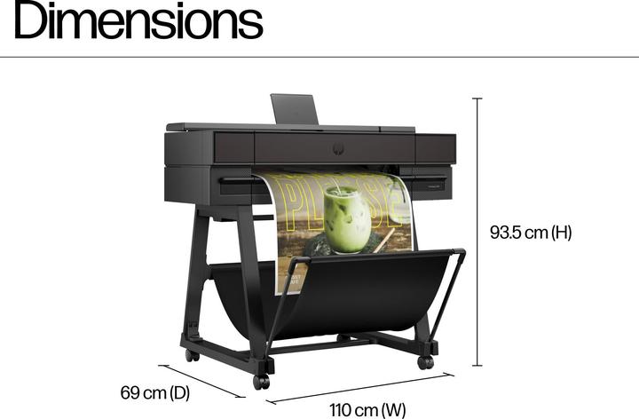 Produktbild HP DesignJet T870 24-in Printer (Farbe)