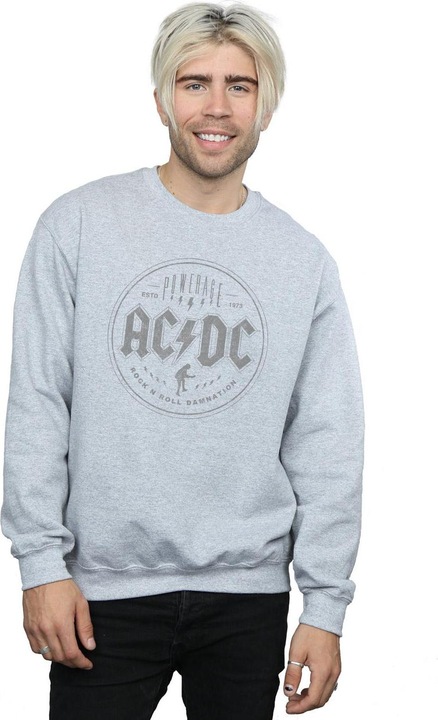 Actual product image AC/DC Mens Rock N Roll Damnation Black Cotton Sweatshirt (3XL)