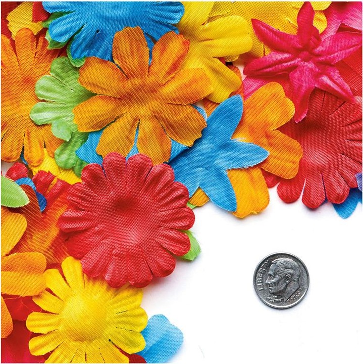 Actual product image Colorations Colourful fabric flowers, 300 pieces.