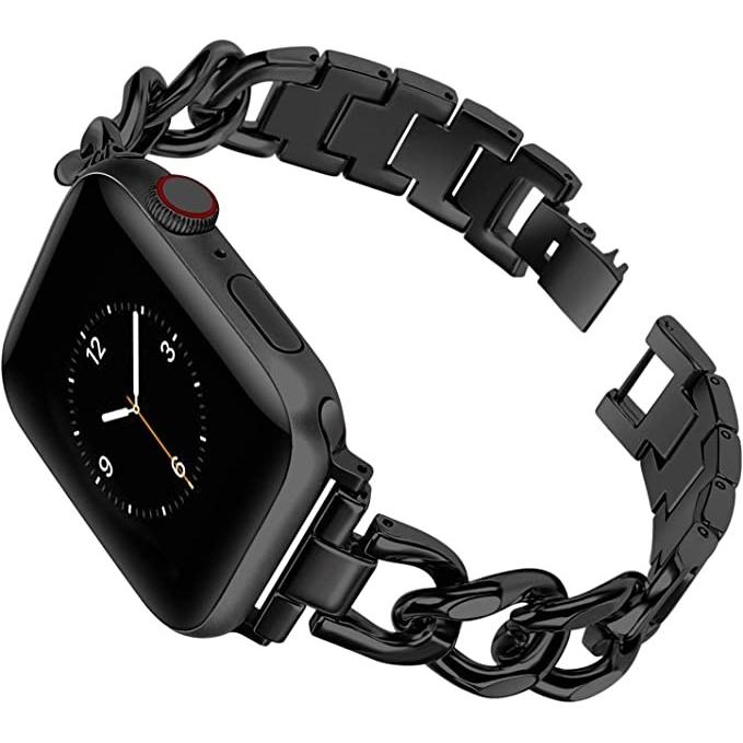 Thumbnail - Strap-it Stahlkettenband (Edelstahl, Apple Watch), Uhrenarmband, Schwarz