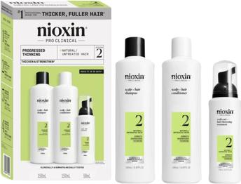 Actual product image Nioxin System 2 Kit 150ml Shampoo 150ml Conditioner 40ml Treatment Advanced Thinning Kit (Hair care set)