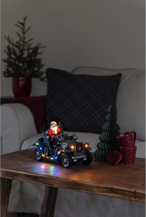 Produktbild Konstsmide LED-Dekoration Weihnachtsmann im Auto, 16 cm
