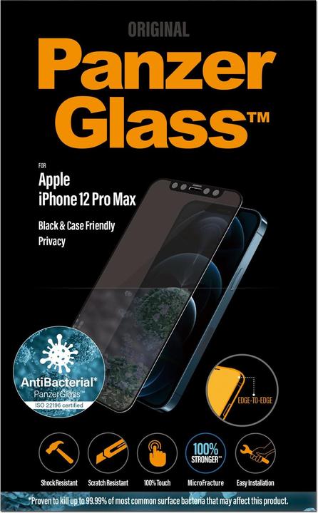 Produktbild PanzerGlass Case Friendly Privacy (1 Stück, Apple iPhone 12 Pro Max)