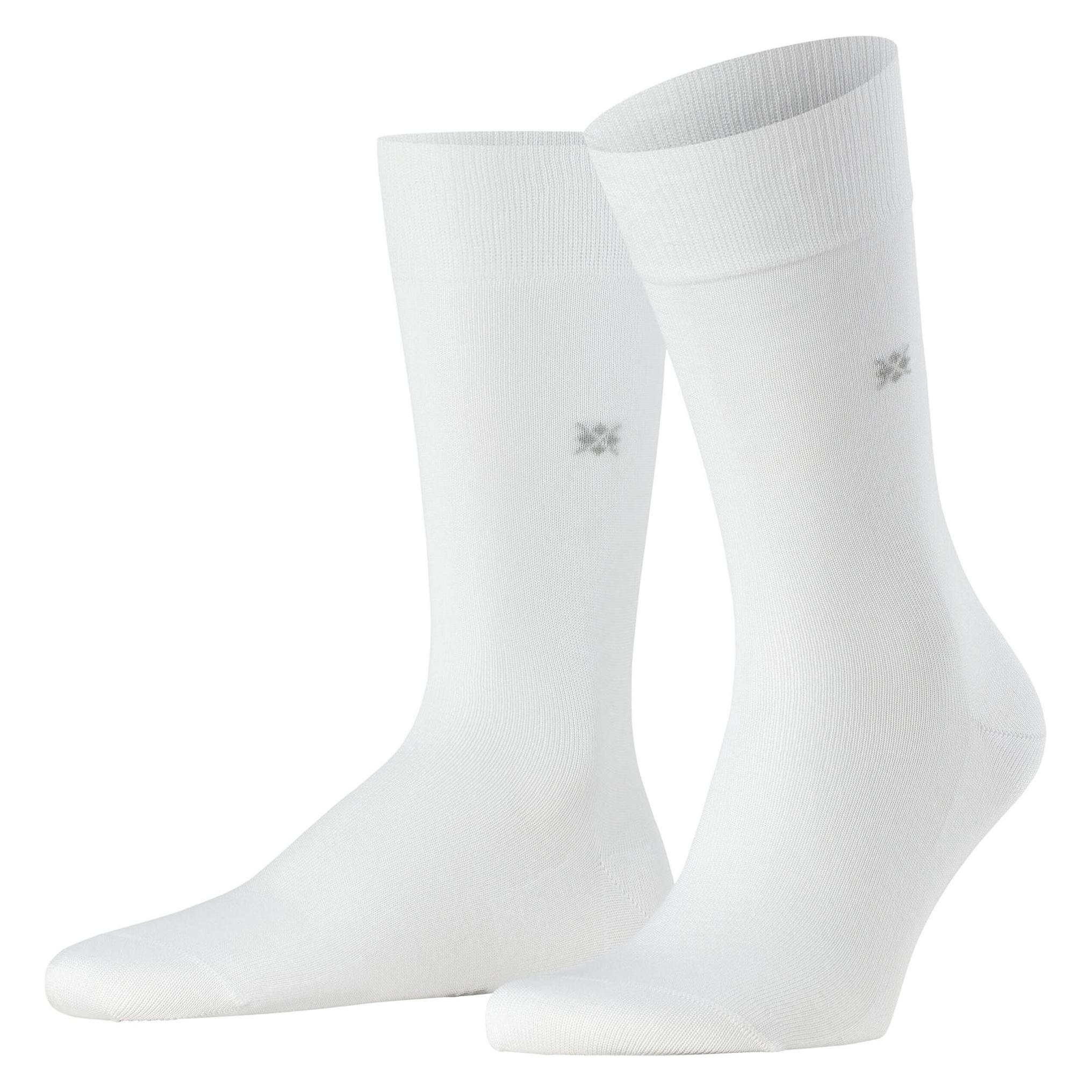 Burlington, Herren, Socken, Socken Casual Bequem Sitzend Dublin So, Weiss, (2er Pack, One Size)