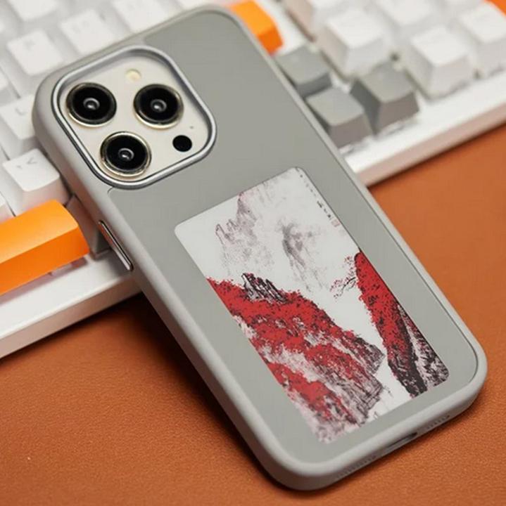 Actual product image PhoneLook Coque E-Ink Display DIY avec technologie NFC pour photo personnalisée (Apple iPhone 15 Pro)