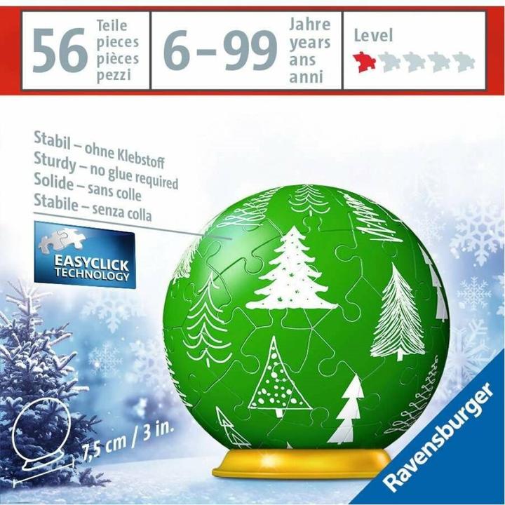 Actual product image Ravensburger Puzzle Ball Christmas Ball Fir Tree (54 pieces)