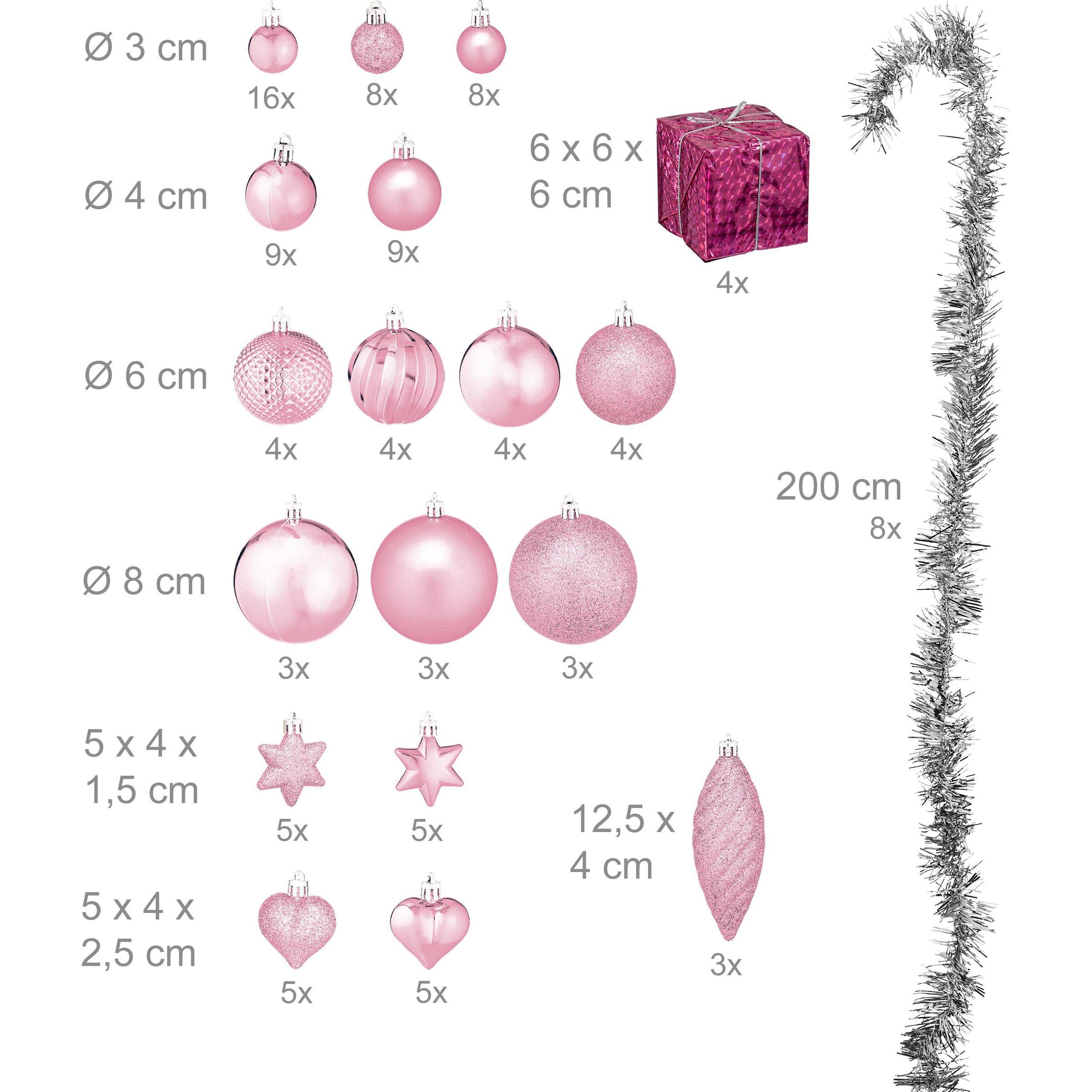 Thumbnail - Relaxdays, Christbaumschmuck, 110-tlg. Weihnachtskugeln-Set (110 -teilig)