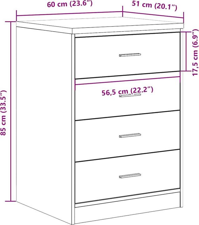 Actual product image vidaXL Marjory (60 cm, 85 cm)