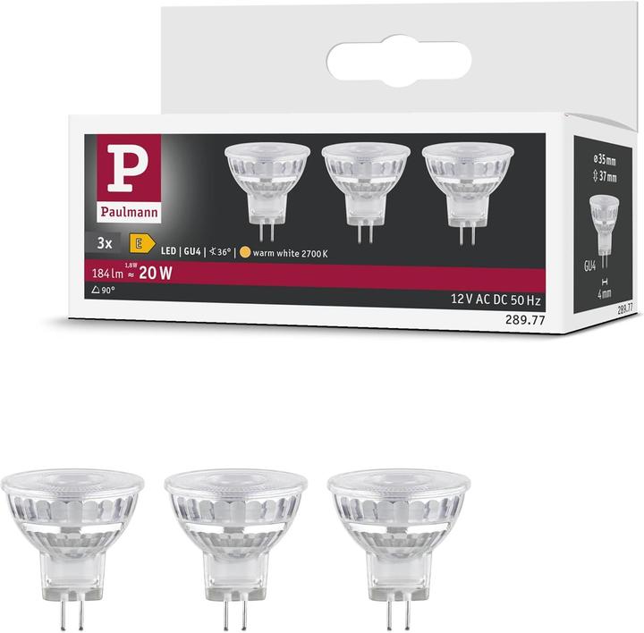 Produktbild Paulmann Glasreflektor (GU4, 184 lm, 3x)