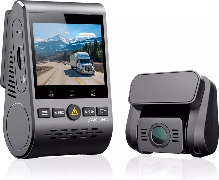 Immagine prodotto Viofo A129 Pro 2CH Duo 4K Wifi GPS - Dashcam per auto premium (Ricevitore GPS, WiFi, Display integrato, Microfono incorporato, 4K)