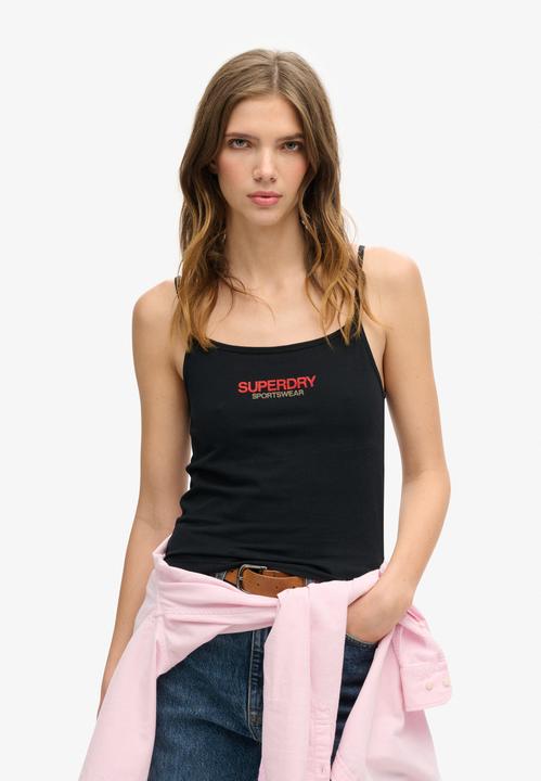 Produktbild Superdry Figurbetontes Sportswear Trägertop mit Logo (10XL)