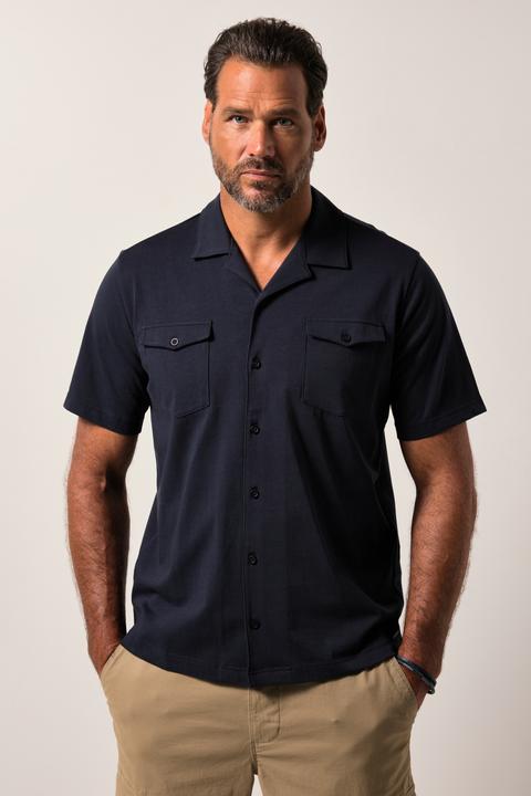 Immagine prodotto JP1880 Jersey-Hemd, Halbarm, Cuba-Kragen, Cuba-Fit (4XL)