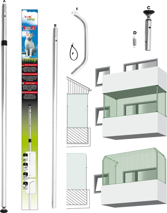 Produktbild Swisspet Catsy-Spannstangen-Set