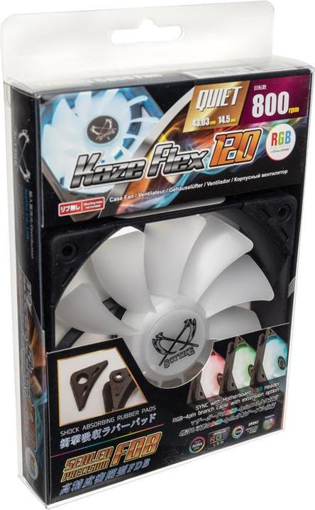 Actual product image Scythe Kaze Flex RGB fan, 800 rpm (120 mm, 1x)