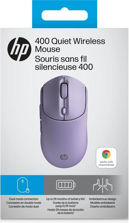 Actual product image HP 400 Quiet Purple Wireless Mouse (Wireless)