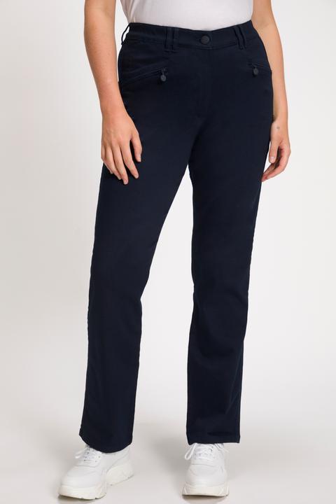 Produktbild Ulla Popken Basic Stretchhose Mony, farbecht, leicht schmal zulaufend (44)