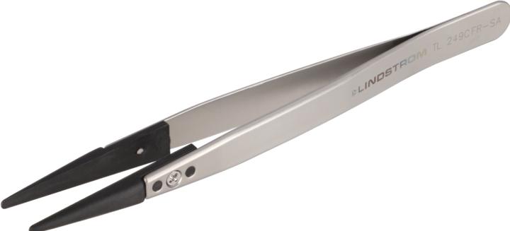 Actual product image Lindstrom Lindström TL 249CFR-SA ESD tweezers 249CF flat-round 130 mm