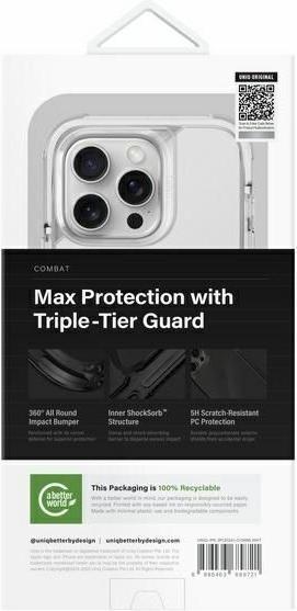 Productafbeelding Uniq etui Combat iPhone 16 Pro 6,3" Magclick Opladen biały/lume wit (Apple iPhone 16 Pro)