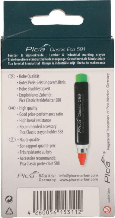 Immagine prodotto Pica Gessetto per marcatura Classic ECO 591 rosso non rivestito (12x)