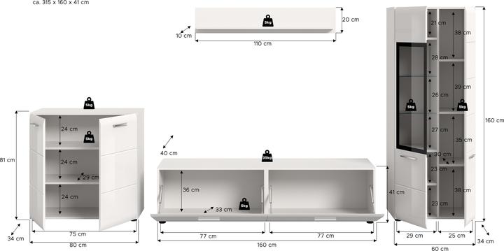 Produktbild Xonox Home Ice (315 x 41 x 160 cm)