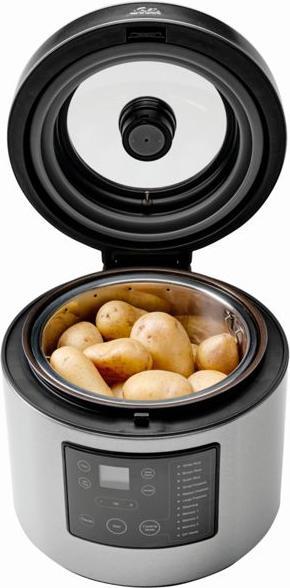 Actual product image Solis Rice & Potato Cooker (type 8161) brushed stainless steel