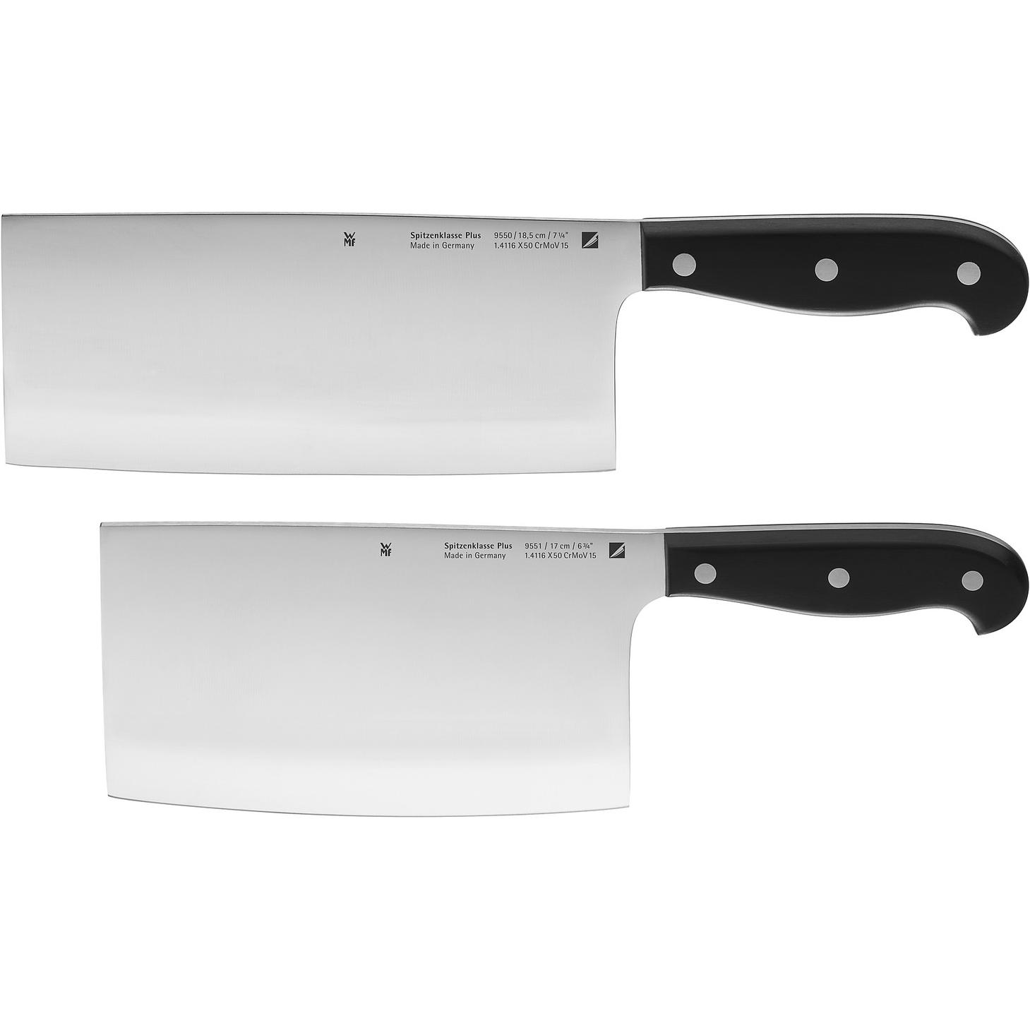 WMF Chinesisches Kochmesserset SPITZENKLASSE PLUS Schwarz, Küchenmesser, Schwarz