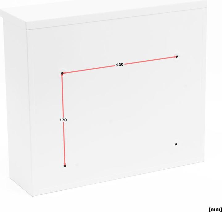 Immagine prodotto Wiltec Cassetta delle lettere V13 360x115x320mm serratura a ribalta Cassetta postale in acciaio