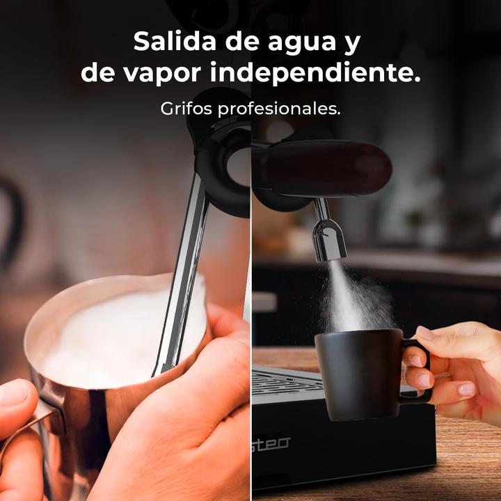 Actual product image Cecotec Professional E61 Espresso Machine with PID Control, Dual Outlet, and 15 Bar Pressure