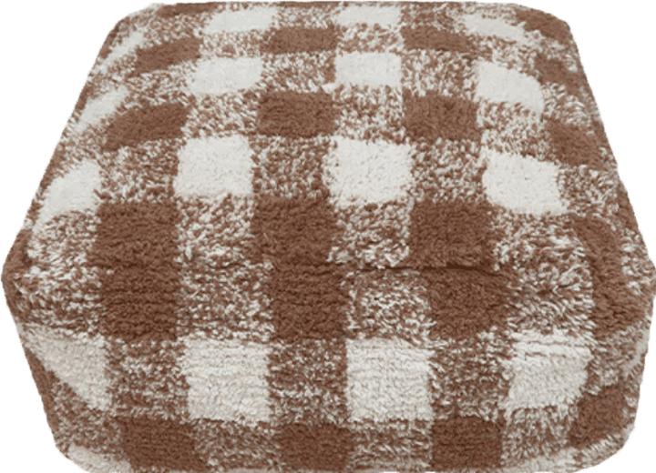 Actual product image Lorena Canals Seat Pouf Vichy Toffee