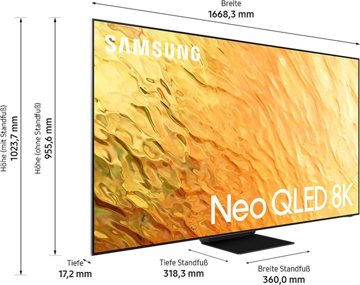 Image du produit Samsung QE75QN800B (75", QN800B, NeoQLED, 8K, 2022)