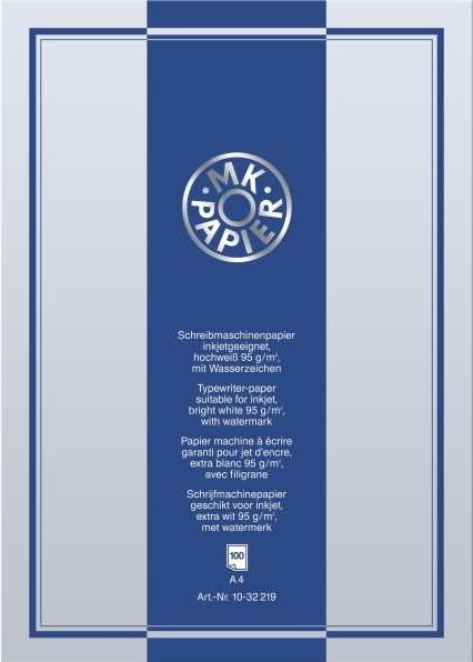 Actual product image Letterhead with watermark MK paper white DIN A4 95 gsm 100 sheets (1 pcs.)