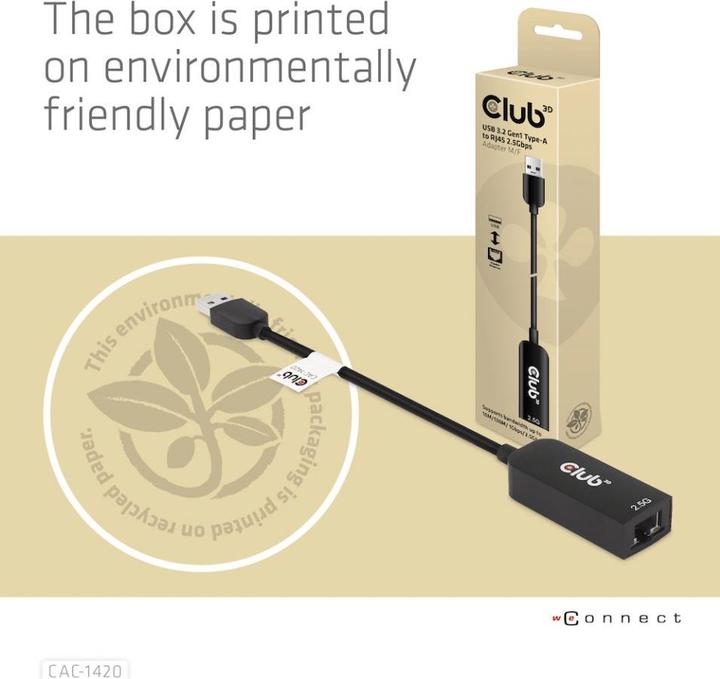 Actual product image Club 3D USB 3.2 Gen1 Type A on RJ45 (USB)