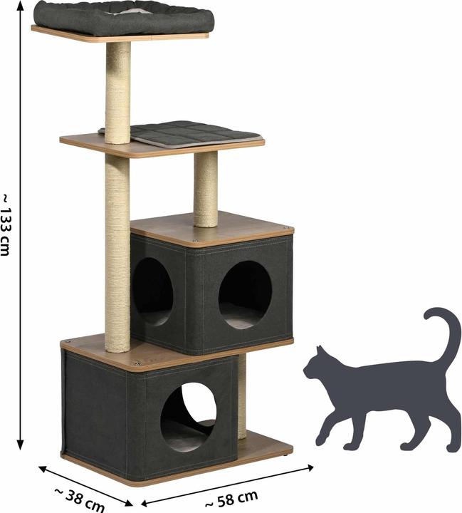 Actual product image Dobar Cat scratching post "Hannah" (133 cm, Charcoal)
