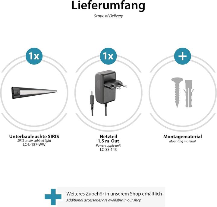 Produktbild Ledscom.de LED Unterbau-Leuchte SIRIS, 90cm, warm-weiss (963 lm)