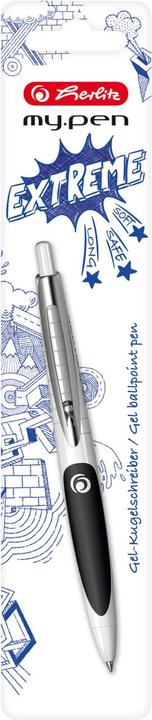 Produktbild Herlitz Kugelschreiber my.pen Schwarz Weiss Silber (Weiss, Schwarz, 1 x)